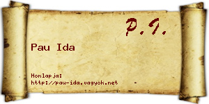 Pau Ida névjegykártya
